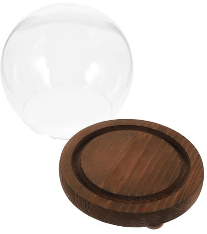 COLLBATH Cloche en Verre pour Fleurs Préservées Présentoir Fait À La Main Paysage Objet Décoratif pour La Maison