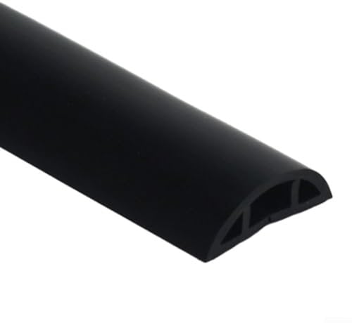Floor Cable Protector, Heavy Duty Cable Cover Rubber Trunking, 1 Meter Length (D30-grey)