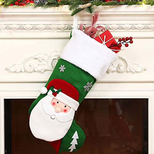 Große Weihnachtsstrümpfe, kariert, mit Manschette, Dekoration, Geschenktüte
