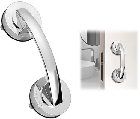 1PCS Suction Grab Rails for Bathroom Powerful Non Slip Glass Door Sliding Door Suction Grab Rail Multifunctional Suction Cup Glass Mirror Door Handle for Bathroom Kitchen Drawer Closet