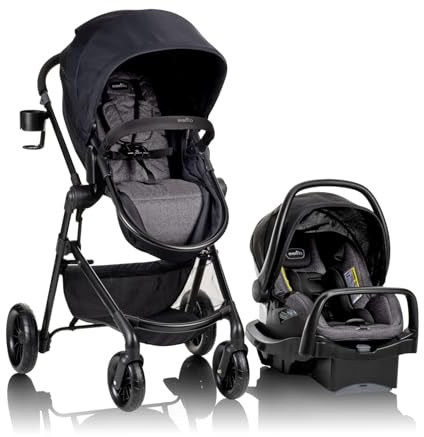 Evenflo Pivot Modular Travel System with LiteMax Preemie and Infant Car Seat (Casual Gray)