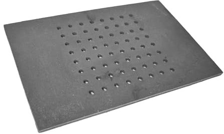 SEZAM Gussrost mit Löchern Ofenrost Ascherost Gußrost Kaminrost passend Kaminofen Tafelrost Rost Ofengitter Feuerrost Kohlerost Eckrost verschiedene Abmessungen (45 x 30 cm (44,5 x 29,5 cm))