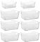 CENBEN 8 Pack Clear Plastic Storage Bins, Versatile Kitchen Cupboard Organiser Boxes Pantry Organizers and Storage with Handle for Fridge, Makeup, Bathroom, Countertops, Kitchen Organization
