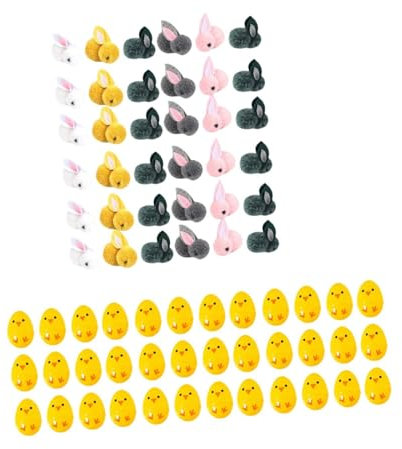 Nishiyuenyi Ostereier mit gefüllten Hasenfiguren für Kinder und Dekoration im Korb, 36 Set