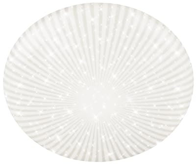BRILONER - LED Deckenlampe mit Sternenhimmel, neutralweißes Licht, Dekor, LED Lampe, Deckenleuchte, Wohnzimmerlampe, Küchenlampe, Deckenbeleuchtung, Flurlampe, 38x7 cm, Weiß