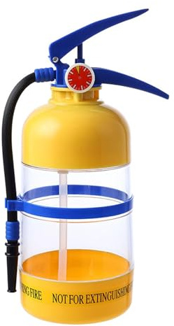 Dispensador de cerveza con forma de extintor de incendios, dispensador de licor, bebida de vino para cerveza, licor y cóctel Gfm681 (amarillo, 35 cm)