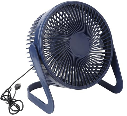 Tnfeeon Recargado en Ventilador de Escritorio Pequeño 360 ° Ventilador de Enfriamiento de Mesa USB Ajustable para Acampar de Operación Tranquila (8 pulgadas)