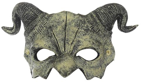 Funda para la cara de Halloween – Media máscara de disfraz de terror espeluznante, cómodo casco ajustable, accesorio de cosplay duradero | Ideal para adultos, hombres y mujeres, celebraciones, fiestas