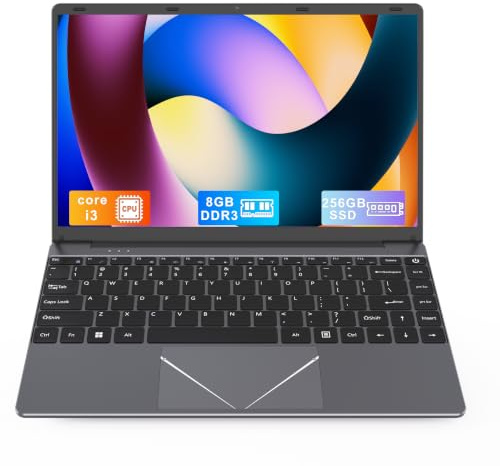 14 inch Laptop PC 8GB RAM 256GB SSD, Laptop FHD Display,USB*2, HDMI, Type-C | Portable Computer Support 2.4G/5G Dual Band WiFi, Bluetooth, SD card Slot. Ideal for Student , Business & Home Office.