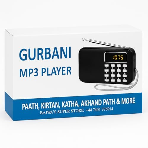 Punjabi Gurbani radio MP3 Player/Radio with over 800 Hours of Pre Loaded Plath, Nitnem, Sukhmani Sahib & Lots More Paath, Katha & Kirtan : Black