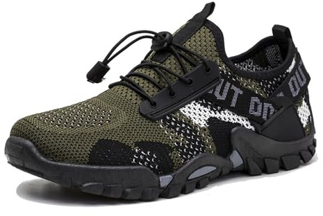 Celanisai Scarpe da montagna da uomo, leggere, da trekking, scarpe da trekking, scarpe sportive con chiusura rapida, suola antiscivolo, stivali da trekking in rete, traspiranti, scarpe estive, scarpe