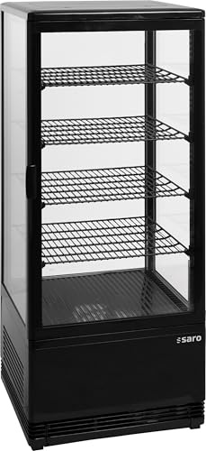 SARO SC - Vetrina refrigerante in vetro, 100 litri, colore: Nero