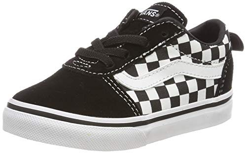 Vans Ward Slip-on Canvas - Sneaker Unisex Bimbi 0-24, Nero ((Checkers) Black/True White Pvc), 18.5 EU