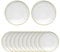 Trimming Shop Elegant Glass Charger Plates with Gold Bead Design, Perfect for Weddings, Parties, and Dining Event Décor - Decorative Glass Chargers with Golden Beaded Rim, Pack of 12