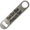 ShopQuality4U Personalised Stainless Steel Bar 18cm/7 Blade Bottle Opener Printed with Any Message That Does Not Fade or Wash Off - Enter Your Own Custom Text Avengence Font Double Sided