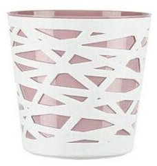 KORAD Sophie Flowerpot – Indoor Plant Pot Without Drainage Holes – Modern Round Plastic Planter for Home, Office, Garden – Various Sizes & Colours- (Pink, Ø 17 cm (6.70 inch))