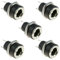 DC 5,5 mm x 2,1 mm DC Power Jack Socket 2 Terminal Type Female Panel Mount Connector Black 5pcs 3A DC Socket Charge Power Supply Plug Adapter Threaded Nut