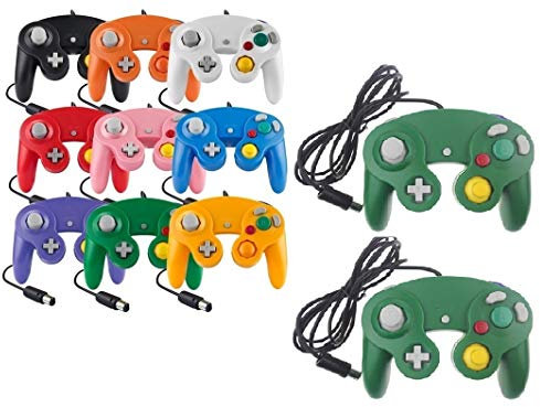 Controller Für Game Cube Weiß und Switch kabelgebunden Gamepad Joypad (Grün)