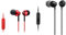 Sony MDREX110AP Cuffie In-Ear con Microfono, Auricolari in Silicone, Rosso & Mdr-Ex15Ap Cuffie In-Ear con Microfono, Auricolari in Silicone, Nero
