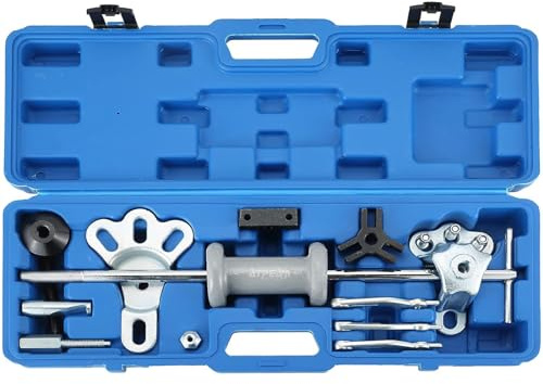 ATPEAM 9-Way Slide Hammer Puller Set | Wrench Adapter Axle Bearing Hub Auto Set, Axle Front Rear Wheel Bearing Dent Hub Gear Puller Remover Set