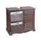 Mendler Arredo Bagno Mobile sottolavabo HWC-H20 Vintage sportello e ceste Removibili Legno di paulonia Marrone