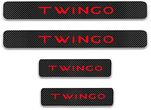 Auto Kohlefaser Einstiegsleisten Für RENAULT TWINGO, Türeintrittsgut Türschleifschellen Platte Autozubehör Auto-Styling Auto Teil 4 Stücke Auto Türschweller Türschwelle