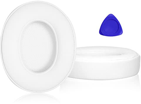 Professional Replacement Ear Pads for Beats Studio 2 & 3 Wired & Wireless (B0501, B0500) Headphones, Premium Headphones Earpads Cushions with Softer Leather and Memory Foam, White