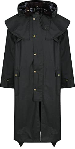 Regatta Professional Mens Cranbrook Longline Lightweight Wax Jacket, Dark Khaki, XL EU