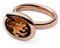 Qudo rosegold Ring TIVOLA small smoked topaz (56 (18))