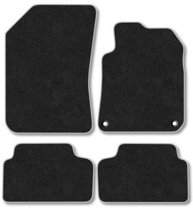 Peugeot 308 (2014-2021) Carpet Car Mats | Grey Edge Trim Tailored Fit Floor Mats Full Coverage Protection Accessories Easy Clean Anti Slip Made in the UK