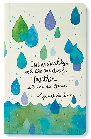 Compendium Softcover-Tagebuch – einzeln, wir sind ein Tropfen. Gemeinsam sind wir ein Ozean. – Ein Tagebuch mit 128 linierten Seiten, 12,7 cm B x 20,3 cm H