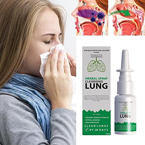 GLIMDA Lung Detox Herbal 20ml Cleanser Spray for Smokers Clear Nasal Congestion