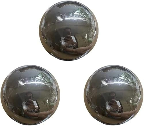 CHEMYO Lot de 3 Abat-Jour de Rechange en Verre Globe Abat-Jour, 5,9 Gris fumée soufflé à la Main en Verre sphère Abat-Jour pour Lustre Plafond Suspension Applique Murale (Gris fumée)