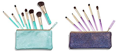 Nabla Aquamarine Essential Brush Set - 200 g & Amethyst Detail Eye Brush Set - 200 g