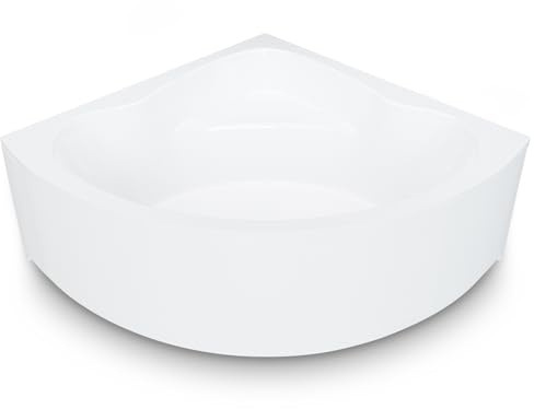 AQUADE Acryl Eckbadewanne 150x150 Modell: Koblenz - Weiß Badewanne Komplettset 150x150 - Badewannen Mit Wannenfüßen + Schürze