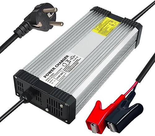YZPOWER Chargeur De Batterie 14,6V 30A LiFePO4, 12V LiFePO4 Chargeur De Batteries Deep Cycle Chargeur Intelligente Pour Bateaux, Caravanes, Véhicules Commerciaux, Chargeur De Batterie Pour 12V LiFePO4