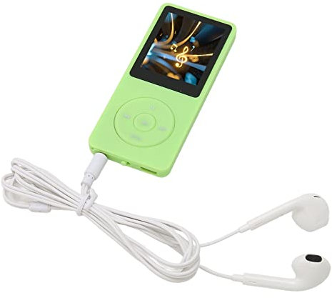 Reproductor de MP3 Reproductor de MP4, Reproductor de Música MP3 con Altavoz Radio FM Auricular, HiFi Portátil Sonido sin Pérdidas MP3 Mini Reproductor de Música Grabadora de Voz (Verde)