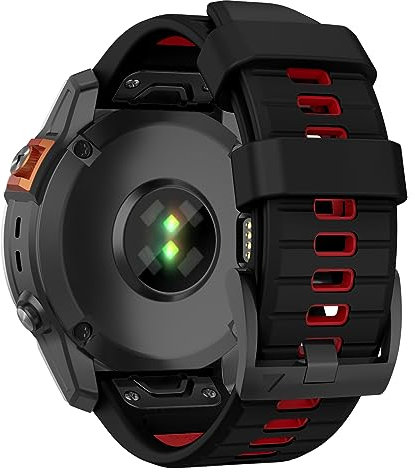 MYSNBKN 26mm Quick Fit Armband für Fenix 8 51mm/Fenix 7X Pro/Fenix 7X/Fenix 6X/Fenix 6X Pro/Fenix 5X/Fenix 5X Plus/Fenix 3/3 HR, weiches Silikon Ersatzband