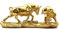 Irayin Wall Street Bull & Bear Schlacht Harz Statue, Bulle & Bear Deko, Abstrakte Figur-Bull Bear Fight Finanzmakler Geschenk, Dekoration für Wohnzimmer, Schlafzimmer, Weinschrank, Büro(Gold)
