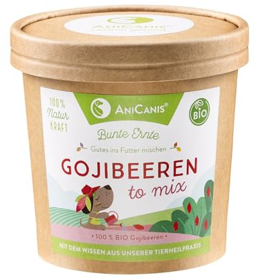 AniCanis Bio Gojibeeren für Hunde - Antioxidantien & Immunsystem - 100g | reich an OPC & Vitaminen, Fellwechsel, Abwehrkräfte, Barf-Topping, Rohkost-Qualität, ohne Zusatzstoffe