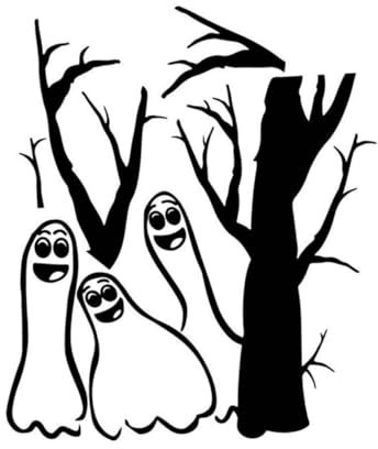 BUTIFULSIC Halloween toter Baum-Geist-Wandaufkleber Halloween-Wanddekoration Halloween-Aufkleber wanddeko schlafzimmer wandverkleidung bad Geister Aufkleber Schaufensteraufkleber entfernbar