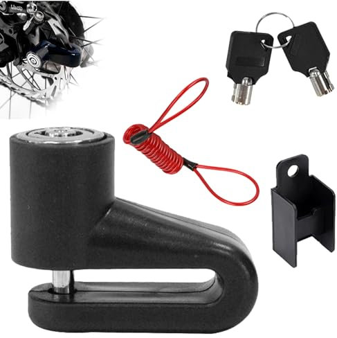 Candado Moto Disco,Candado de Freno de Disco,Cadena Antirrobo Moto Disco,Pinza Antirrobo Segura para Motos,Moto Antirrobo Bloqueo Pinza Disco,Seguro de Disco para Moto,Compacto Candado Moto