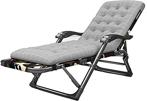 CCYENG Tragbares Camping-Liegebett, riesige Klappstühle mit Kissen aus Wildleder, für Pergola/Pool/Veranda/Terrasse im Freien, Tragfähigkeit 200 kg
