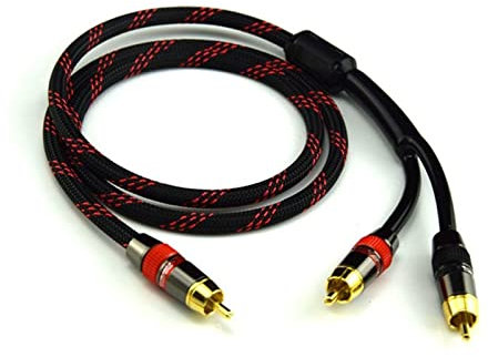 ALNHY Cavo audio HIFI singolo doppio subwoofer in rame puro 1 sub-2 splitter Y cable(5 Meters)