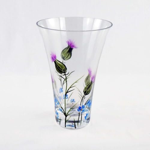 Nobile Glassware Blue Thistle Flared Vase - 19cm 2112-20