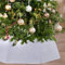 Jupe de Sapin de Noël, Ø80 Argent Peluche Fausse Fourrure Jupe Sapin de Noel Cache Pied de Sapin Noël Pliable pour Décoration Pied De Sapin De Noel (Argent)