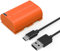 SMALLRIG Battery Akku für LP-E6NH 2400mAh USB-C für Canon R5, R6, R7, 2,5H voll aufgeladener Akku für Canon R6 Mark II, R, R5 C, 5D II/III/IV, 6D, 6D II, 7D, 7D II, 60Da, 70D, 80D, 90D, Orange – 4968