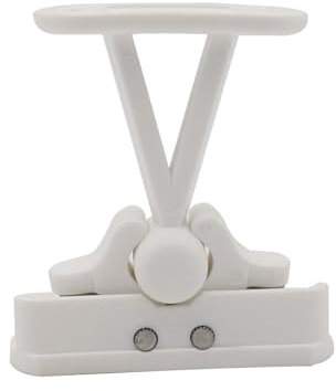 HARY Caravan Door Catch, Heavy Duty White Retainer with Stainless Steel Springs, 7 * 7.5cm Motorhome Parts & Accessories, Static Caravan Accessories, Door Lock for RV Camper Boat Locker
