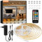 COB LED Streifen 5m, Hohe Dichte Super Helle 2880LEDs Flexible COB LED Lichter mit RF Fernbedienung, Dimmbares 2700K-6500K CRI90+ Selbstklebend 24V LED Strip Kit mit 24V Netzteil für Heim Gewerbe DIY