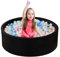 Zedachica Bällebad Baby 90Cmx30Cm Schaumstoff Bällebad Kinder Rund Bällebad Baby ab 1 Jahr Baby Bällepool für Innen und Außenbereich Mädchen und Jungen, (Schwarz, Ohne Bälle)
